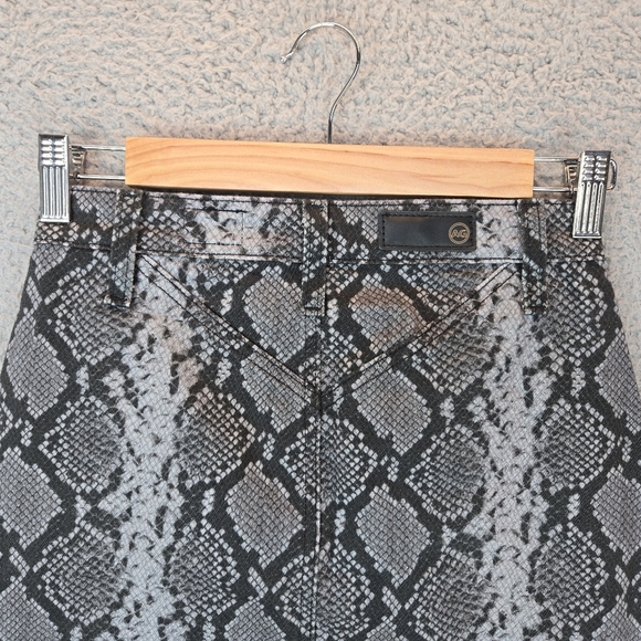 Adrianna Goldschmied Womens Midi Pencil Skirt Sz 25R Black-Gray Snake Print - Picture 11 of 15